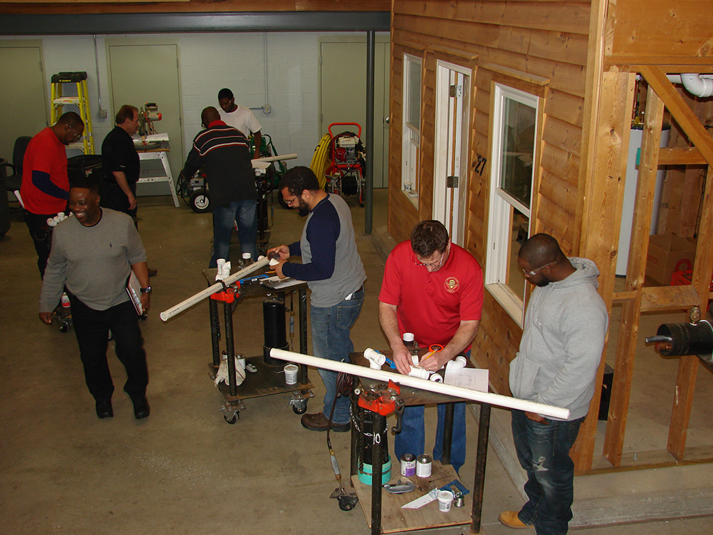 Intro to Trades students visit Plumbers Local Union #27 Joint Apprenticeship Training Center in North Fayette Township, February 2016.